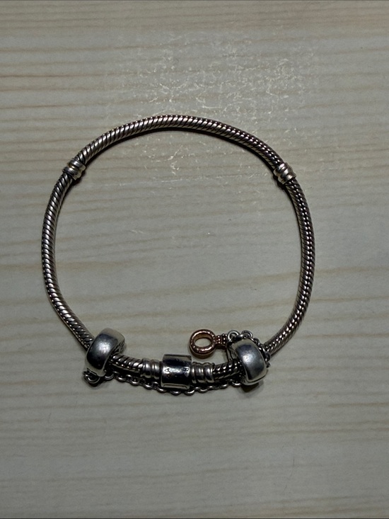 Pandora Jewelry - Pandora Sterling Silver Charm Bracelet with chain charm
